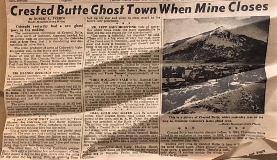 1960s Crested Butte – Coming Together